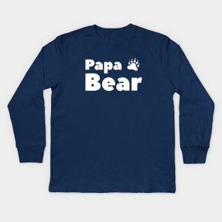 Funny Papa Bear Father T-Shirt Kids Long Sleeve T-Shirt